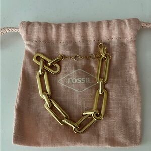 Fossil Gold-Tone Link Bracelet